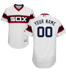 Men's Chicago White Sox Men's Chicago White Sox Majestic Alternate White Flex Base Authentic Collection Custom Jersey