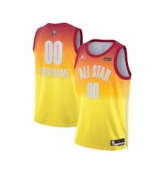 Men's 2023 All-Star Active Player Custom Orange Game Swingman Stitched Basketball Jersey