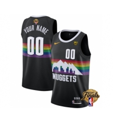 Men's Denver Nuggets Active Player Custom Black 2023 Finals City Edition Stitched Basketball Jersey