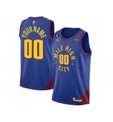 Men's Denver Nuggets Active Player Custom Blue 2022-23 Statement Edition With NO.6 Stitched Jersey