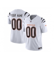 Men's Nike Cincinnati Bengals Active Player Custom 2023 F.U.S.E. White Vapor Untouchable Limited Football Stitched Jersey