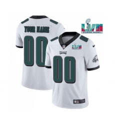 Men's Philadelphia Eagles ACTIVE PLAYER Custom White Super Bowl LVII Patch Vapor Untouchable Limited Stitched Jersey