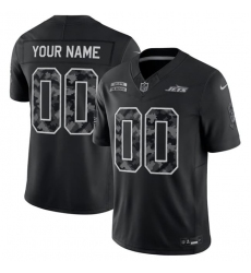 Men's New York Jets Active Player Custom Black F.U.S.E. 2026 Salute to Service Limited Football Stitched Jersey