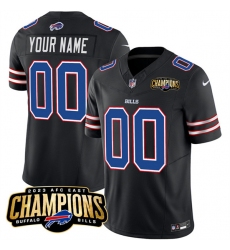 Men's Buffalo Bills Active Player Custom Black 2023 F.U.S.E. AFC East Champions Ptach Football Stitched Jersey