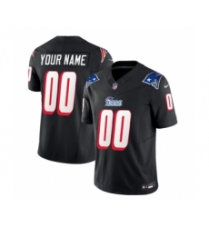 Men's Nike New England Patriots Active Player Custom Black 2023 F.U.S.E. Throwback Limited Football Stitched Jersey