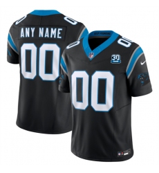 Men's Carolina Panthers Active Player Custom Black 2024 30th Anniversary Patch F.U.S.E. Vapor Limited Stitched Football Jersey