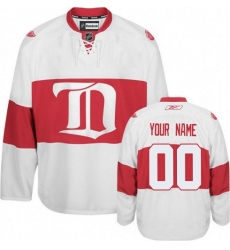 Men's Reebok Detroit Red Wings Customized Authentic White Third NHL Jersey