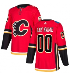 Men's Calgary Flames adidas Red Authentic Custom Jersey