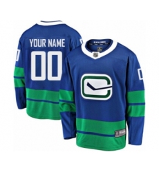 Men's Vancouver Canucks Customized Fanatics Branded Royal Blue Alternate Breakaway Hockey Jersey