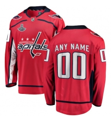 Men's Washington Capitals Red 2018 Stanley Cup Champions Home Breakaway Custom Jersey