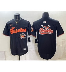 Mens Baltimore Orioles Team Big Logo Black With Vapor Premier Limited Stitched Baseball Jersey