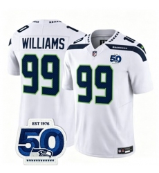 Men's Seattle Seahawks #99 Leonard Williams White 2026 F U S E Vapor Untouchable Limited Stitched Football Jersey