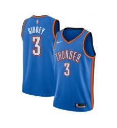 Men's Oklahoma City Thunder #3 Josh Giddey Royal Icon Edition Stitched Basketball Jersey