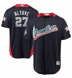 Men's Majestic Houston Astros #27 Jose Altuve Game Navy Blue American League 2018 MLB All-Star MLB Jersey