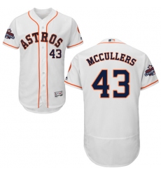 Men's Majestic Houston Astros #43 Lance McCullers Authentic White Home 2017 World Series Champions Flex Base MLB Jersey