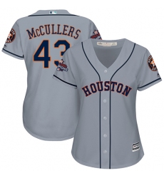 Women's Majestic Houston Astros #43 Lance McCullers Authentic Grey Road 2017 World Series Champions Cool Base MLB Jersey