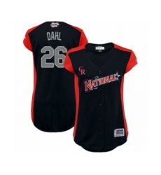 Women's Houston Astros #2 Alex Bregman Authentic Red American League 2019 Baseball All-Star Jersey