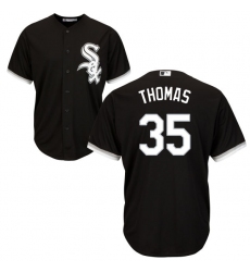 Men's Majestic Chicago White Sox #35 Frank Thomas Replica Black Alternate Home Cool Base MLB Jersey