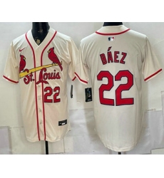 Men's St Louis Cardinals #22 Joshua Baez Cream Limited Jersey