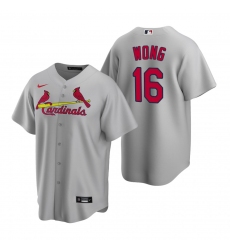 Men's Nike St. Louis Cardinals #18 Carlos Martinez Gray Road Stitched Baseball Jersey