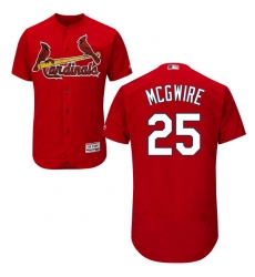 Men's Majestic St. Louis Cardinals #25 Mark McGwire Red Alternate Flex Base Authentic Collection MLB Jersey