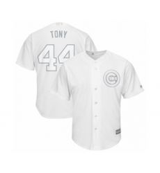 Men's Chicago Cubs #44 Anthony Rizzo  Tony  Authentic White 2019 Players Weekend Baseball Jersey