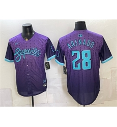 Men's Arizona Diamondbacks #28 Nolan Arenado Purple 2025 City Connect Limited Stitched Baseball Jersey
