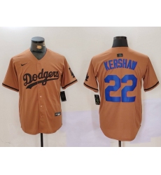 Men's Los Angeles Dodgers #22 Clayton Kershaw Olive Cool Base Limited Stitched Jersey