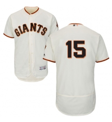 Men's Majestic San Francisco Giants #15 Bruce Bochy Cream Home Flex Base Authentic Collection MLB Jersey