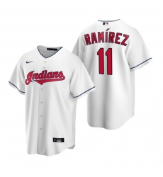 Men's Nike Cleveland Indians #11 Jose Ramirez White Home Stitched Baseball Jersey