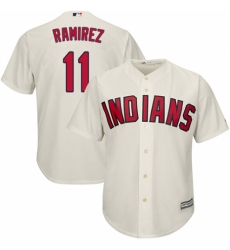 Youth Majestic Cleveland Indians #11 Jose Ramirez Replica Cream Alternate 2 Cool Base MLB Jersey