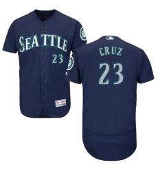Men's Majestic Seattle Mariners #23 Nelson Cruz Navy Blue Alternate Flex Base Authentic Collection MLB Jersey