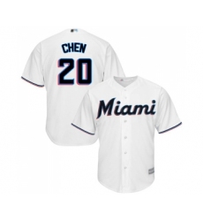 Youth Miami Marlins #20 Wei-Yin Chen Replica White Home Cool Base Baseball Jersey