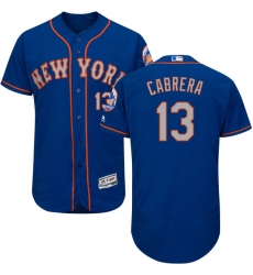 Men's Majestic New York Mets #13 Asdrubal Cabrera Royal/Gray Alternate Flex Base Authentic Collection MLB Jersey
