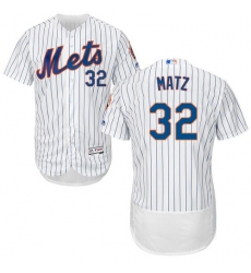 Men's Majestic New York Mets #32 Steven Matz White Home Flex Base Authentic Collection MLB Jersey