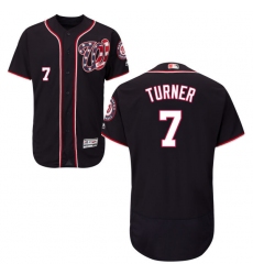 Men's Majestic Washington Nationals #7 Trea Turner Navy Blue Flexbase Authentic Collection MLB Jersey