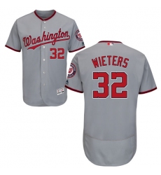 Men's Majestic Washington Nationals #32 Matt Wieters Grey Flexbase Authentic Collection MLB Jersey