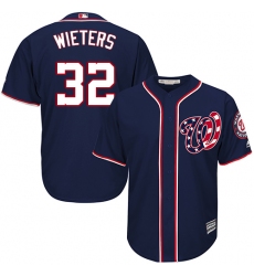 Men's Majestic Washington Nationals #32 Matt Wieters Replica Navy Blue Alternate 2 Cool Base MLB Jersey