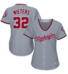 Women's Majestic Washington Nationals #32 Matt Wieters Authentic Grey Road Cool Base MLB Jersey