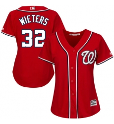 Women's Majestic Washington Nationals #32 Matt Wieters Authentic Red Alternate 1 Cool Base MLB Jersey