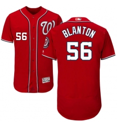 Men's Majestic Washington Nationals #56 Joe Blanton Red Flexbase Authentic Collection MLB Jersey