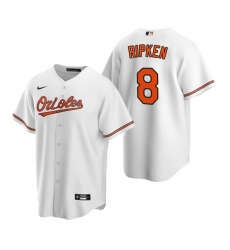 Men's Nike Baltimore Orioles #8 Cal Ripken Jr. White Home Stitched Baseball Jersey