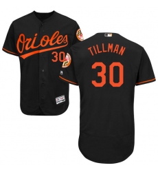 Men's Majestic Baltimore Orioles #30 Chris Tillman Black Alternate Flex Base Authentic Collection MLB Jersey