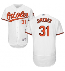 Men's Majestic Baltimore Orioles #31 Ubaldo Jimenez White Home Flex Base Authentic Collection MLB Jersey