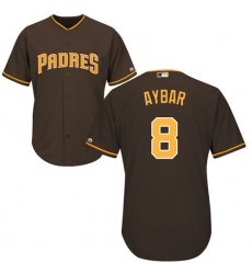 Youth San Diego Padres #8 Erick Aybar Brown Cool Base Stitched MLB Jersey