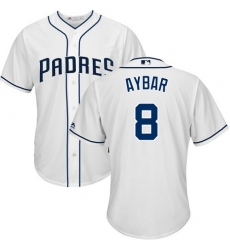 Youth San Diego Padres #8 Erick Aybar White Cool Base Stitched MLB Jersey