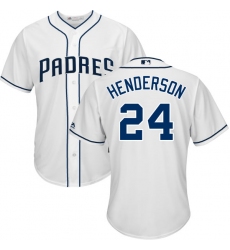 Men's Majestic San Diego Padres #24 Rickey Henderson Replica White Home Cool Base MLB Jersey
