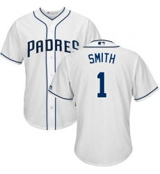 Youth Majestic San Diego Padres #1 Ozzie Smith Replica White Home Cool Base MLB Jersey