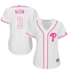 Women's Majestic Philadelphia Phillies #3 Chuck Klein Authentic White Fashion Cool Base MLB Jersey