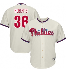 Youth Majestic Philadelphia Phillies #36 Robin Roberts Authentic Cream Alternate Cool Base MLB Jersey